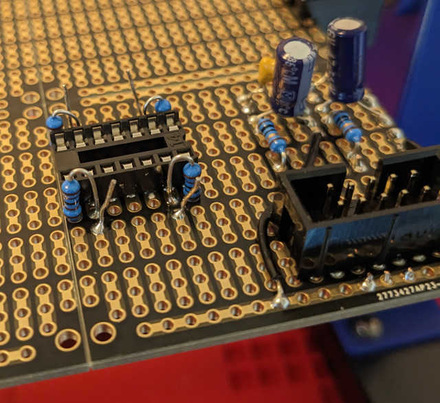 Power conditioning, IC socket, half-finished voltage dividers