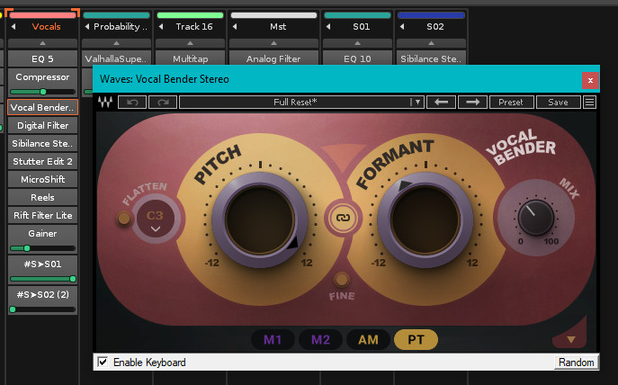 Pitch and formant shifting